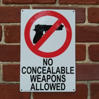 no concealable weapons allowed