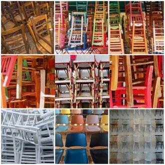 Chaises entassées