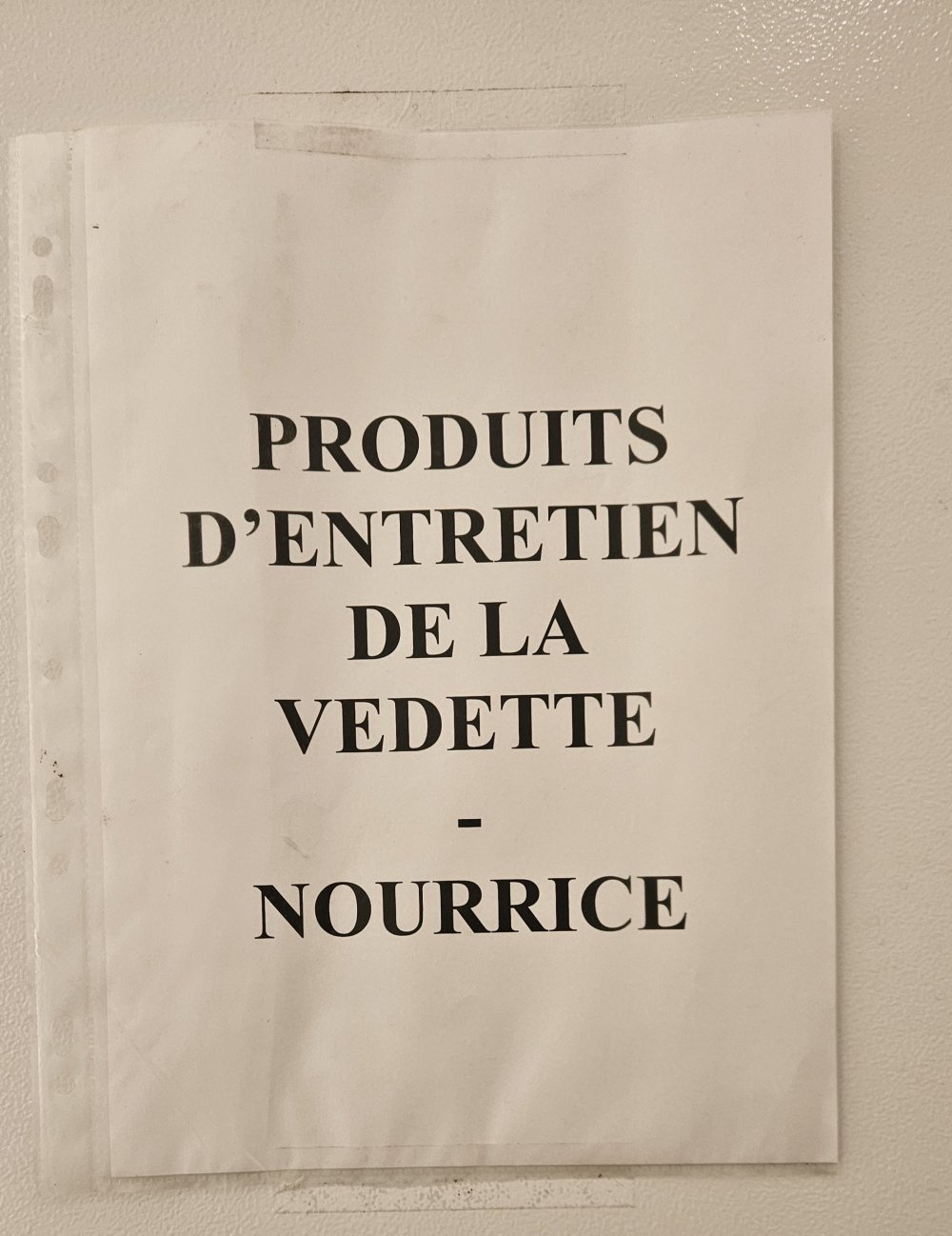 Réduits d'entretien de la vedette