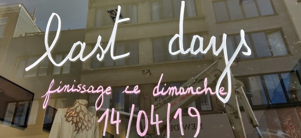 Finissage ce dimanche