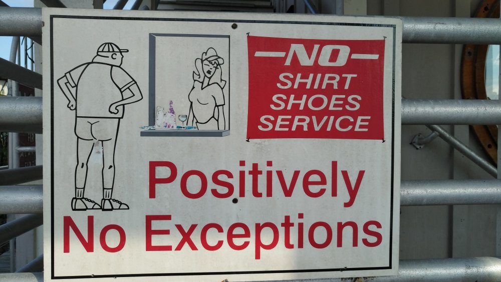 positively no exceptions