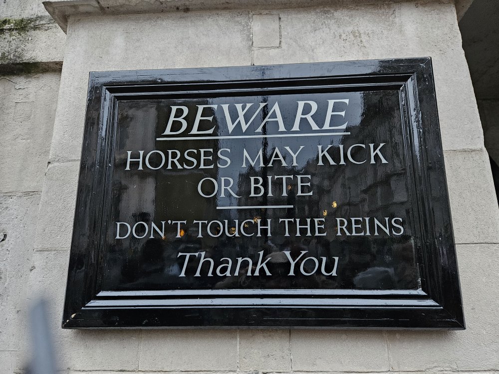 Beware Horses may kick or bite