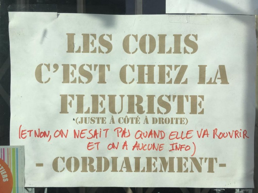 Colis chez le fleuriste