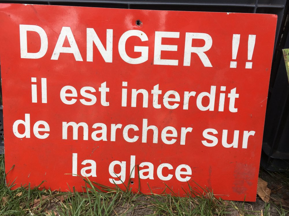 Danger glace