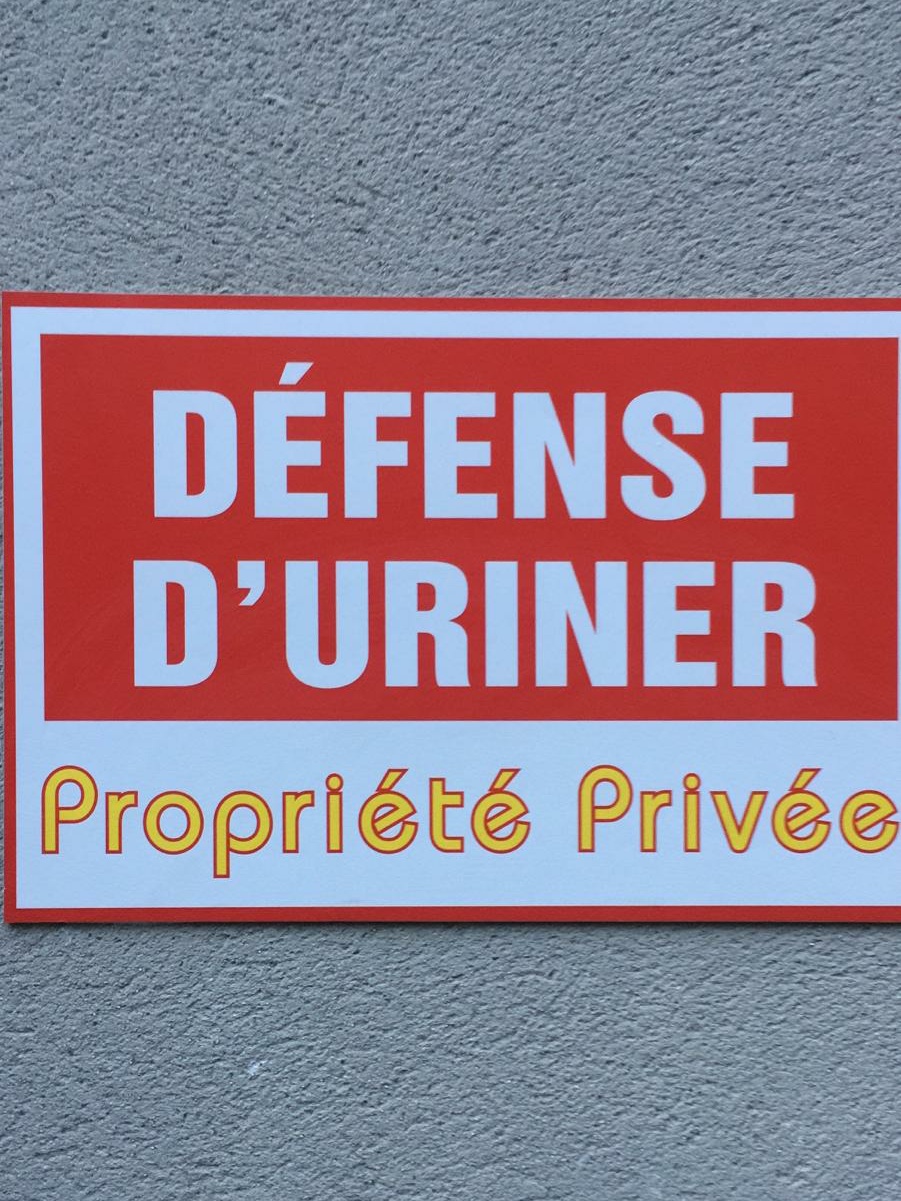 Défense d'uriner